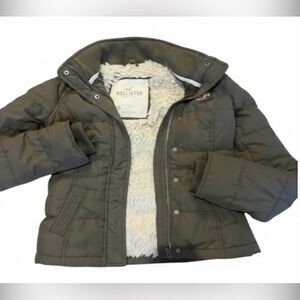 Hollister Green Puffer Jacket